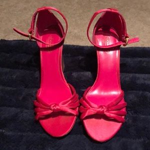 Hot pink coach wedges 7.5